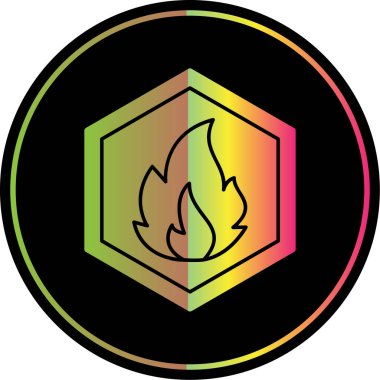 Düz Yanıcı ikon. özet çizim vektörü 