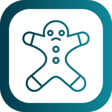 Zencefilli çörek adam web simgesi basit illüstrasyon arkaplanı 