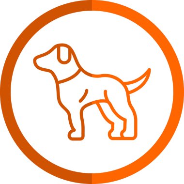 Köpek. Web simgesi basit illüstrasyon 