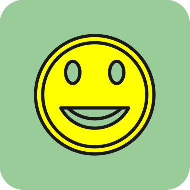 Moda tarzı ve vektör illüstrasyonunda emoji simgesi