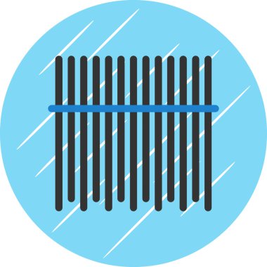 Barkod düz simgesinin vektör illüstrasyonu