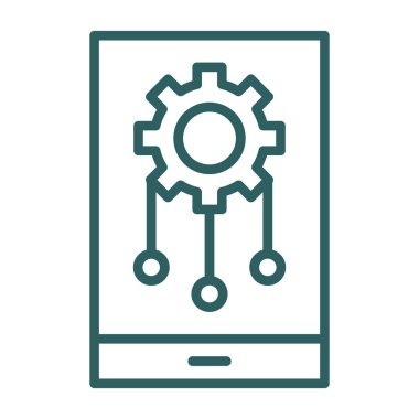 akıllı telefon simgesi, vektör illüstrasyonu basit tasarım