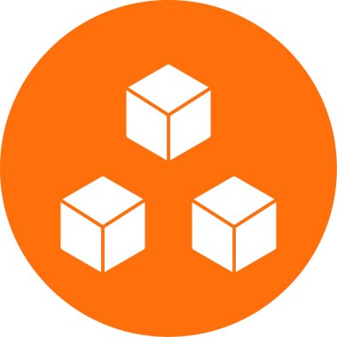 üç küp web simgesi, illüstrasyon vektörü 