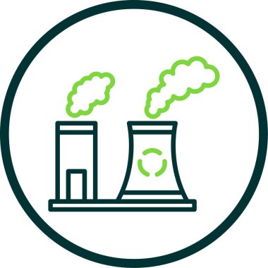 Fabrika kirliliği simgesi, vektör illüstrasyonu basit tasarım