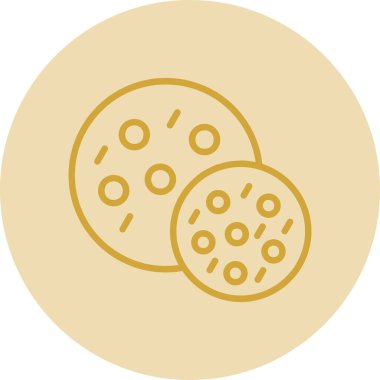 Vektör illüstrasyonu, Çerez simgesi element arkaplanı            