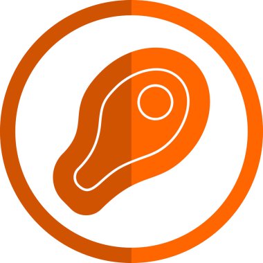 Et biftek ikonunun vektör illüstrasyonu 