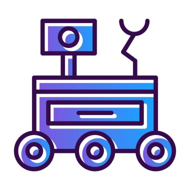 Araba motoru. Web simgesi basit illüstrasyon