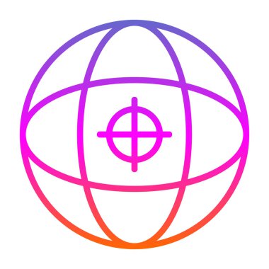 Dünya simgesinin vektör illüstrasyonu