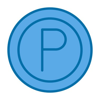 araba park simgesi vektör illüstrasyon                  