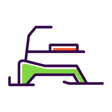 koşu bandı çizgi ikonu vektör illüstrasyonu