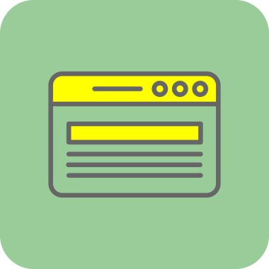 Web sayfası simgesi, vektör illüstrasyonu 