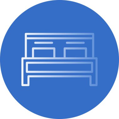 Çift yatak vektör simgesi           