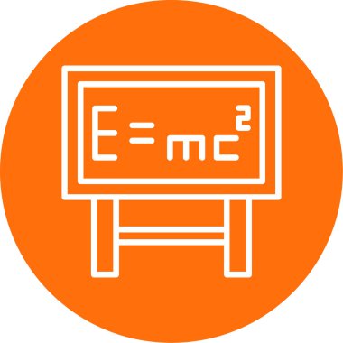 Matematik. Web simgesi basit illüstrasyon