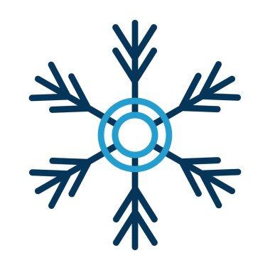 Kar tanesi simgesi, basit vektör çizim 