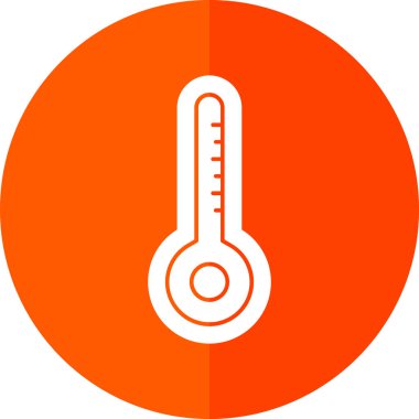 sıcaklık simgesi. Termometre vektör simgesinin basit çizimi