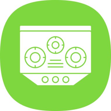 Elektrikli Soba simgesi vektör illüstrasyonu