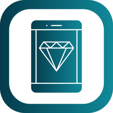 Akıllı telefon simgesinin vektör illüstrasyonu 