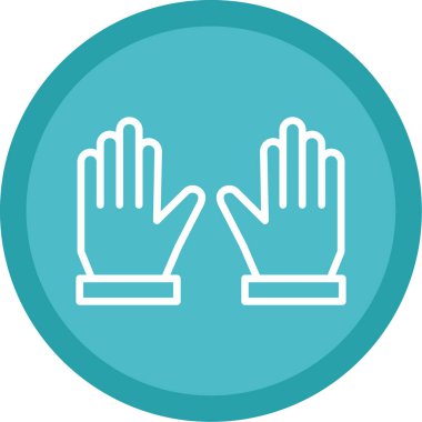 Eldivenler düz simge, vektör çizimi  