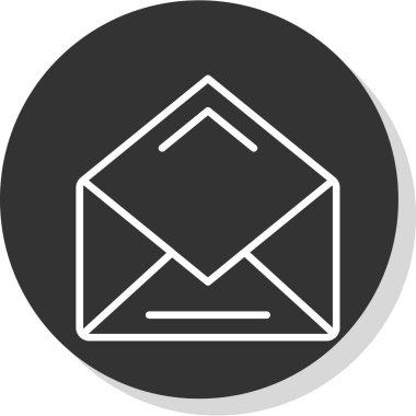 Basit harf zarfı simgesi, vektör illüstrasyonu