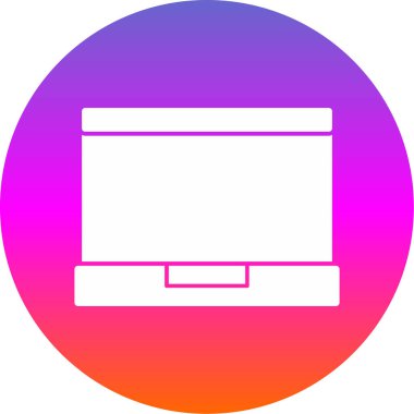 dizüstü bilgisayar simgesi, vektör illüstrasyonu basit tasarım