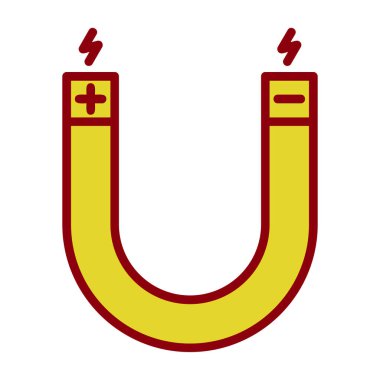 Basit mıknatıs simgesi, vektör illüstrasyonu