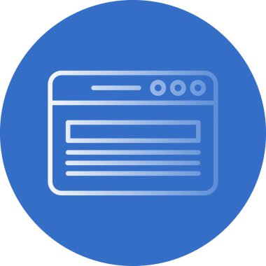 Web sayfası simgesi, vektör illüstrasyonu 