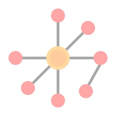 Molekül molekül yapısı simgesi, düz biçim