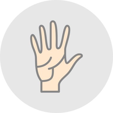 İnsan el simgesi, vektör illüstrasyonu