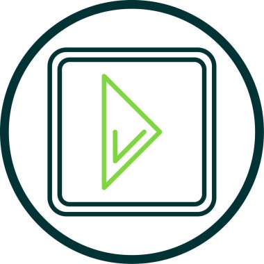 Ok Başlığı Sağ simge vektör çizimi