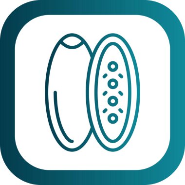 Benzersiz kapsül vektör çizgisi simgesi