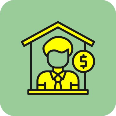 Emlak simgesi vektör illüstrasyonu