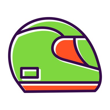 Kask simge yarış, illüstrasyon vektör 