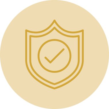 Kalkan. Web simgesi basit illüstrasyon 