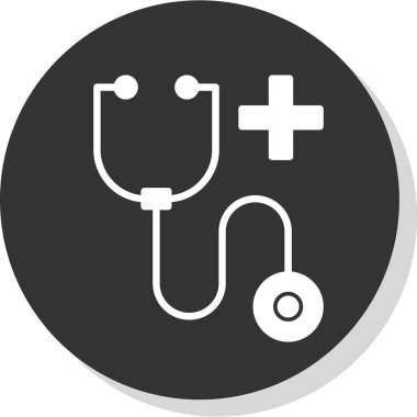 steteskop düz simge, tıbbi ve sağlık ikonları 