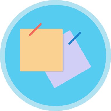 Yapışkan notlar grafik web simgesi basit illüstrasyon 