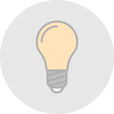 Ampul simgesi web basit illüstrasyon