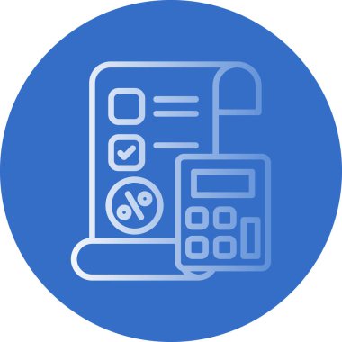 Basit yüzde simgesi, vektör illüstrasyonu