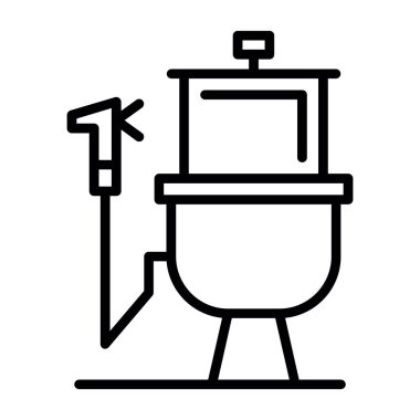 Tuvalet sembolünün vektör illüstrasyonu 