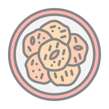 Fırın simgesinin vektör illüstrasyonu