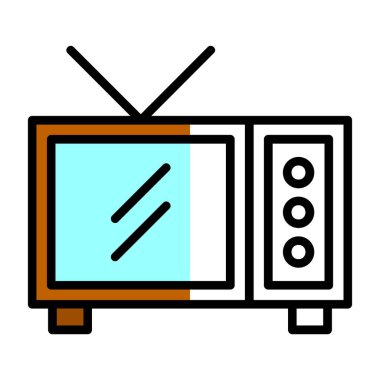 Televizyon web simgesi, simge illüstrasyonu