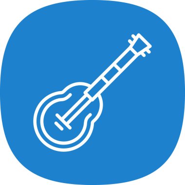Gitar ikonu. Web için basit müzik vektör simgeleri çizimi