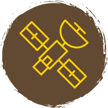 Beyaz arka plan üzerinde izole uydu simgesi