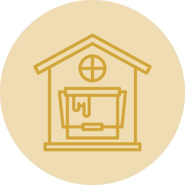 Kilise vektör çizgisi simgesi oluşturma