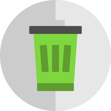 Çöp kutusu web simgesi. Vektör illüstrasyonu.