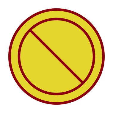 Çember, simge, vektör illüstrasyonunda işaret yok