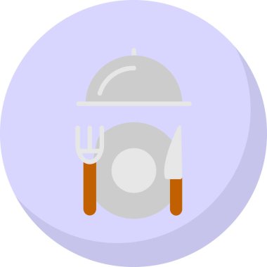 Gıda ve restoran web simgesi vektör illüstrasyonu