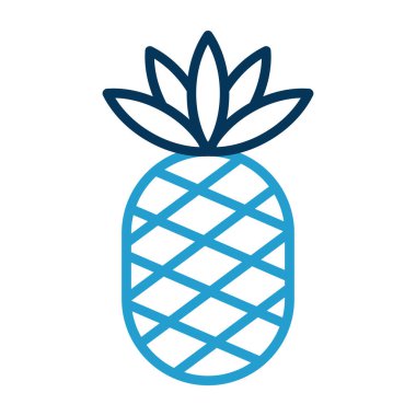 Ananas. Web simgesi basit illüstrasyon 