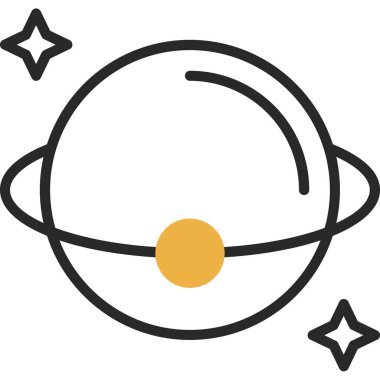 gezegen simgesi, vektör illüstrasyonu basit tasarım