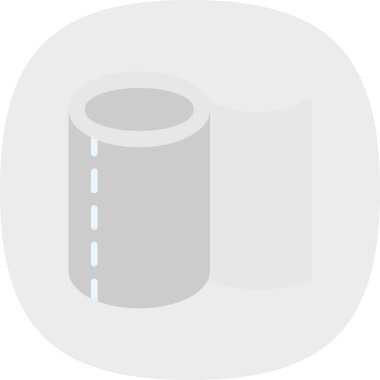 Düz tuvalet kağıdı. Basit resimleme