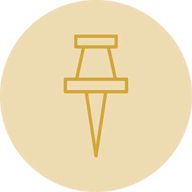 Bir Push iğnesinin vektör simgesi